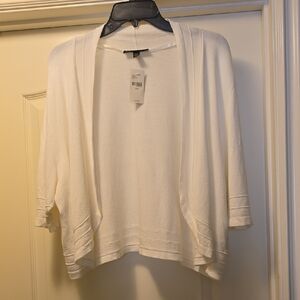 Lane Bryant Cream Open-Front Women's Cardigan